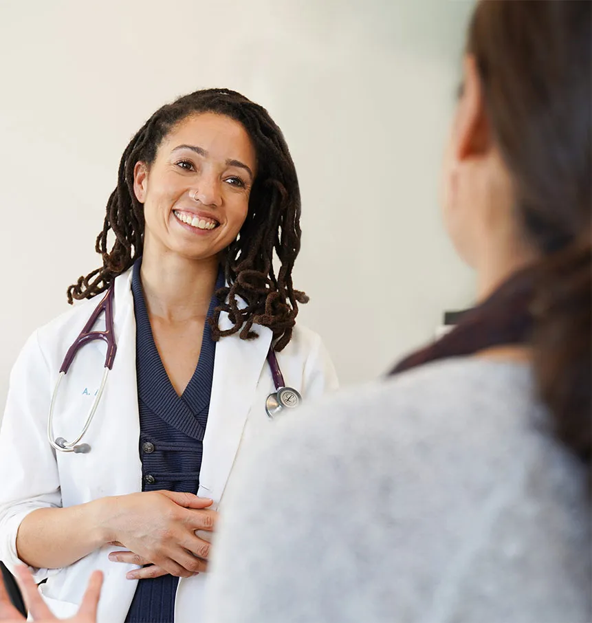 Dr. Ashley Alexis in a telehealth setting