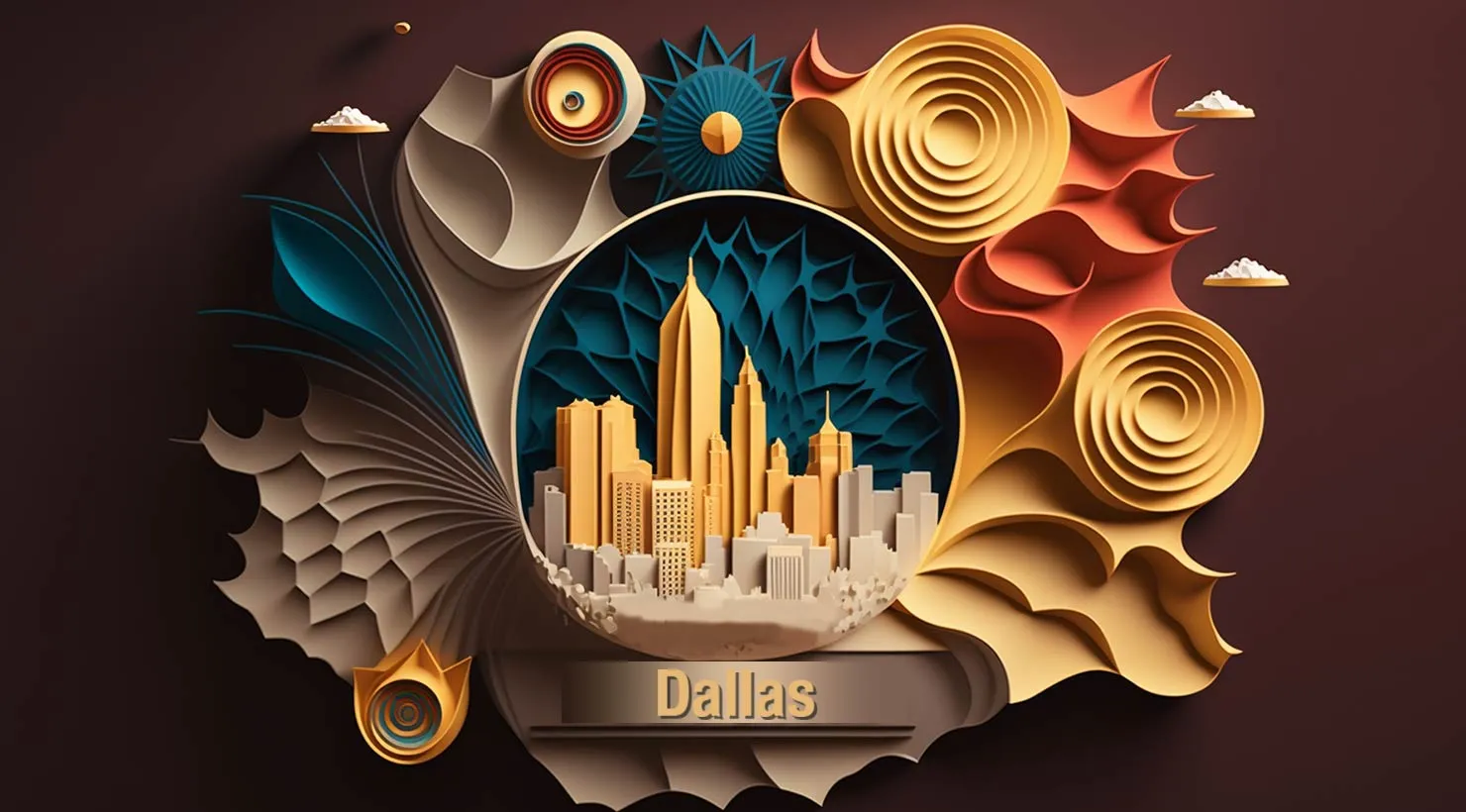 Illustration of the Dallas skyline